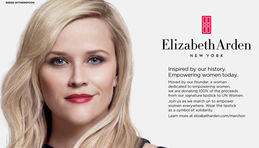 Elizabeth Arden & Reese Witherspoon 'March On' For Women